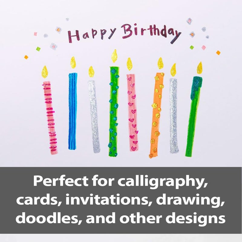 Pentel XGFH-DP Dual Metallic Brush, Pink + Metallic Pink - Image 2